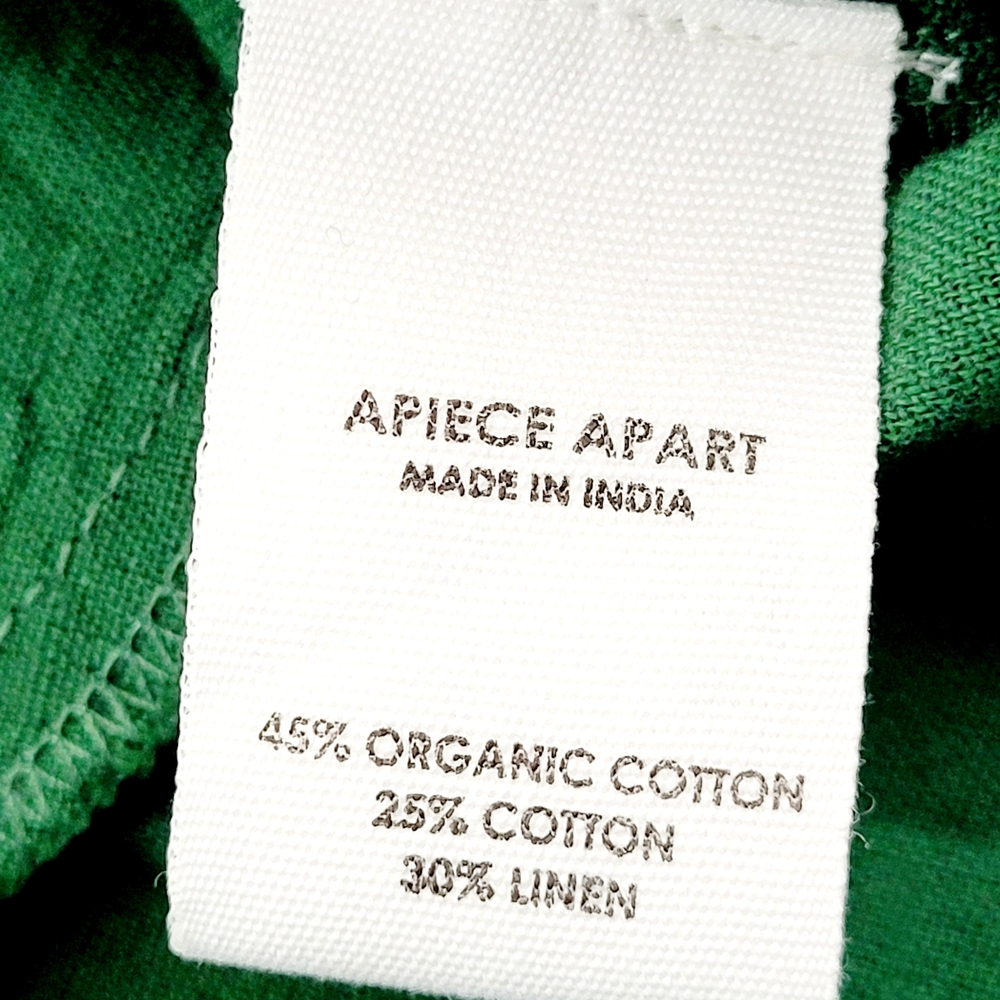 NWT APIECE APART Maurino Drop Waist Mini Dress Jadeite Green Organic Cotton S - Picture 12 of 16